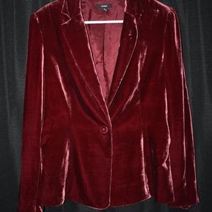 Velvet Maroon Blazer